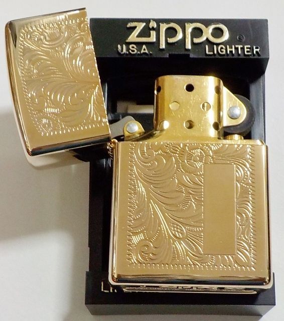 画像: ☆伝統の・・ベネチアン 両面柄！★輝く・・GOLD  PLATE １９９９年１０月 ZIPPO！新品