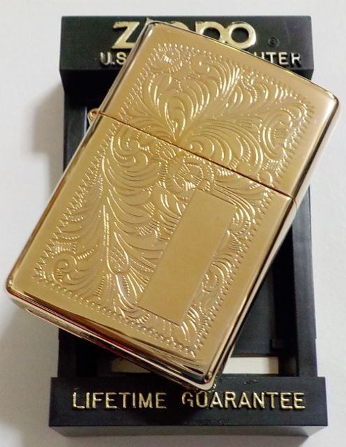 画像: ☆伝統の・・ベネチアン 両面柄！★輝く・・GOLD  PLATE １９９９年１０月 ZIPPO！新品