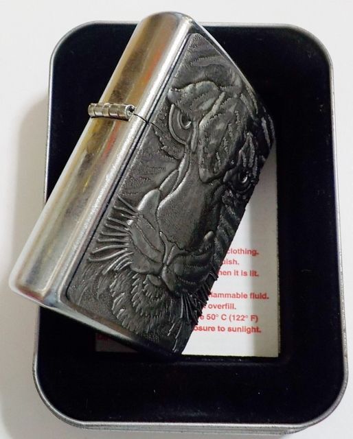 画像: ☆迫力の・・虎顔！TIGER FACE ２００４年４月 USA エンブレム ZIPPO！新品