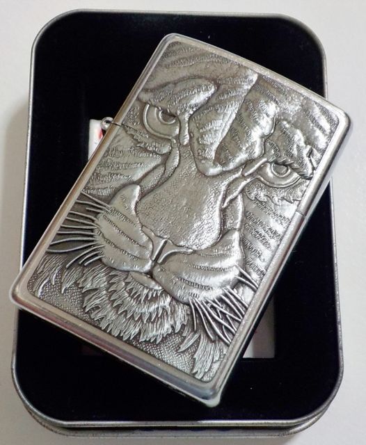 画像: ☆迫力の・・虎顔！TIGER FACE ２００４年４月 USA エンブレム ZIPPO！新品