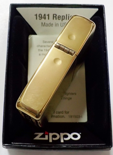 画像: ★１９４１ Replica Brushed Solid  Brass 真鍮ケース ２０２２年 新ボトム １９４１REPLICA 刻印モデル ZIPPO！新品