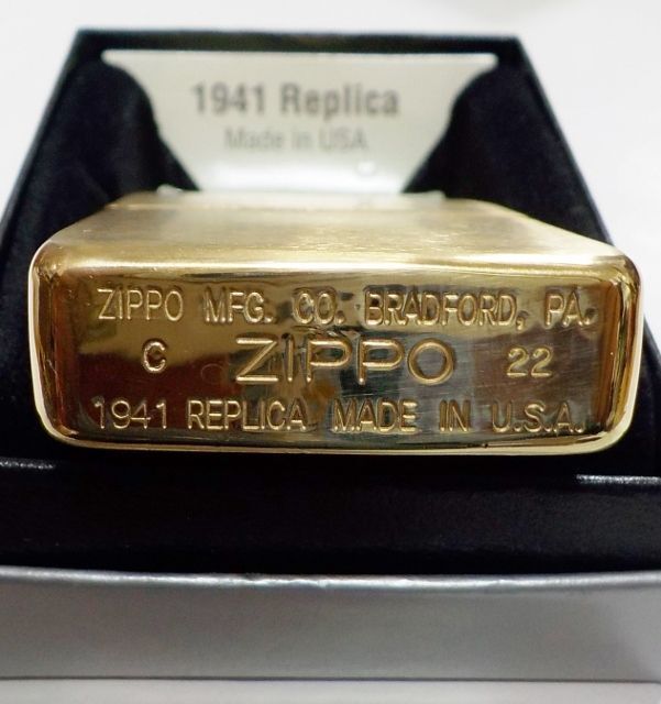 画像: ★１９４１ Replica Brushed Solid  Brass 真鍮ケース ２０２２年 新ボトム １９４１REPLICA 刻印モデル ZIPPO！新品