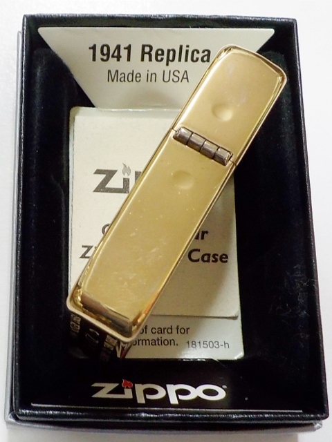 画像: ★１９４１ Replica Brushed Solid  Brass 真鍮ケース ２０１８年 旧ボトムPATナンバー刻印モデル ZIPPO！新品