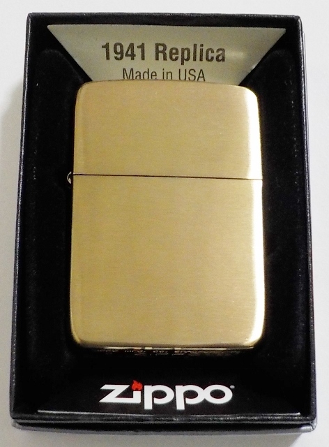 画像1: ★１９４１ Replica Brushed Solid  Brass 真鍮ケース ２０２２年 新ボトム １９４１REPLICA 刻印モデル ZIPPO！新品