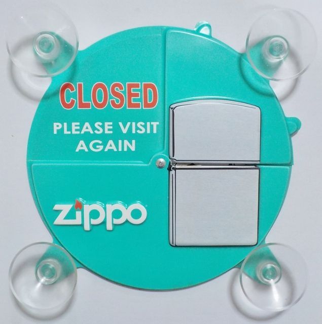 画像: ☆Zippo社　OPEN / CLOSED　SHOPドアガラス用サイン！非売品　新品未開封品。