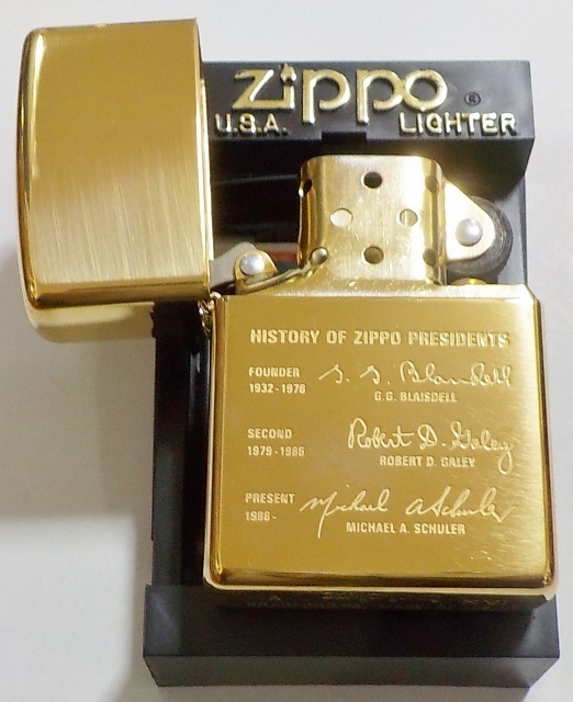 画像: ☆２０００年１月 ZIPPO社歴代社長サイン！真鍮 High Polish Brass Zippo！新品