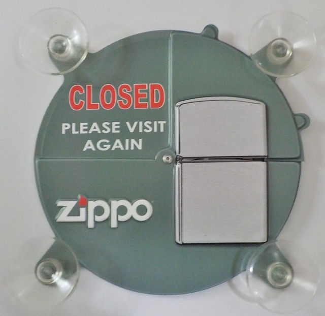 画像: ☆Zippo社　OPEN / CLOSED　SHOPドアガラス用サイン！非売品　新品未開封品。