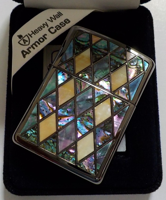 画像: ☆☆豪華アーマー！ベネチアンテイストシェル 両面天然貝 ２００３年１２月 ブラック ARMOR ZIPPO！未使用品A