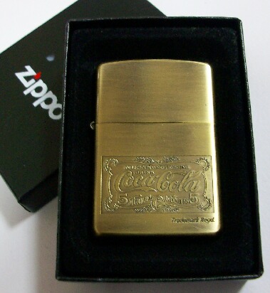 画像: コカ・コーラ！Coca-Cola ２００３年 プレート柄 真鍮古美 ZIPPO！新品