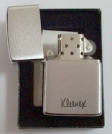 画像: ☆Ｋｌｅｅｎｅｘ！１９８１年製 クリネックス・ティッシュ ZIPPO！未使用品