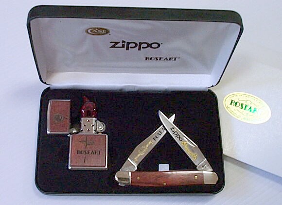 画像: ☆ZIPPO ７５周年＆ROSEART ５０周年 Case 豪華ナイフセット！新品