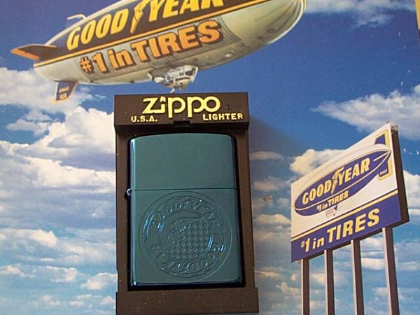 画像1: ☆GOOD YEAR！グッドイヤー・タイヤ 限定ブルーチタン ２０００年 ZIPPO！新品