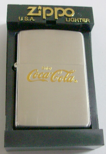 画像: コカ・コーラ！Coca-Cola ２０００年 ゴールドロゴ 銀加工 ZIPPO！新品