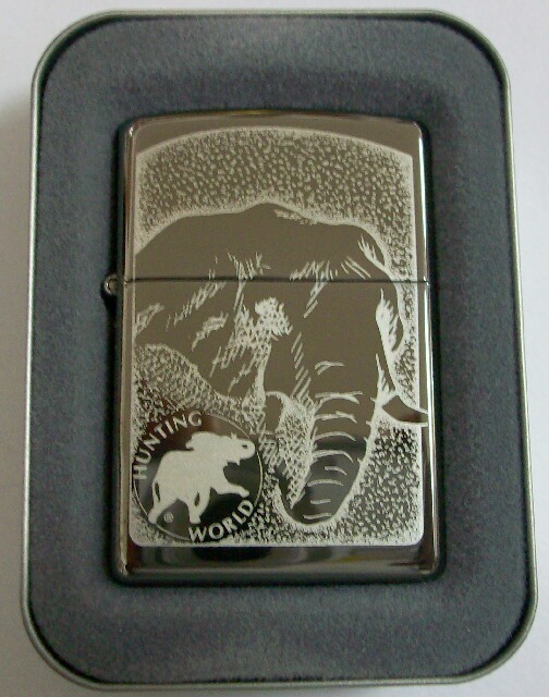 画像: ☆HUNTING WORLD！ハンティング・ワールド アニマル柄 BLACK ICE ２００４年 ZIPPO！新品