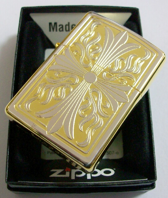 画像: ☆豪華！クロス　両面 十字架デザイン！シルバー＆ゴールド　ZIPPO！新品