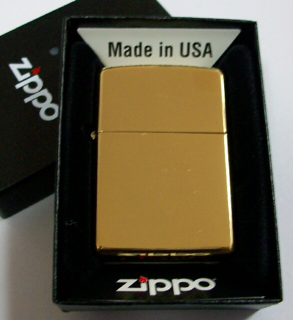 画像: ☆真鍮無垢ケース！＃２５４B High Polish Solid Brass 鏡面 Zippo！新品