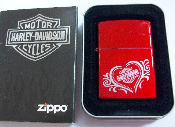 画像: ☆HARLEY-DAVIDSON！本場 ＵＳＡ アップルRED ＺＩＰＰＯ！新品Ｉ