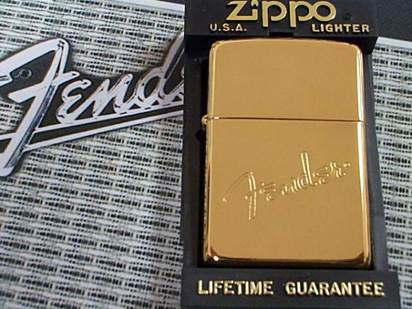 画像: ☆Fender USA！フェンダー・ ロゴマーク １９９６年６月 GOLD ZIPPO！新品