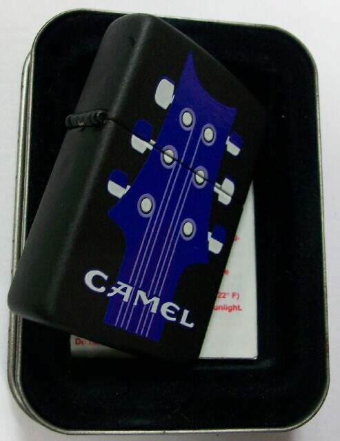 画像: ☆キャメル！CAMEL １９９６年 ギター柄 両面デザイン BLACK ZIPPO！未使用品