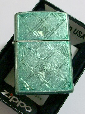 画像1: ☆清涼感あふれる・・ミントグリーン！繊細な両面デザイン ２００９年 Mint Green Zippo！新品