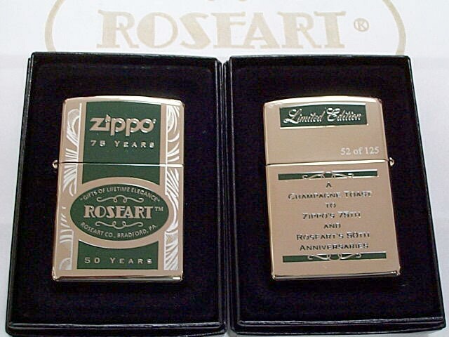 画像: ☆ROSEART ５０周年＆ZIPPO ７５周年 コラボ・シャンペン ２００７年 ZIPPO！新品