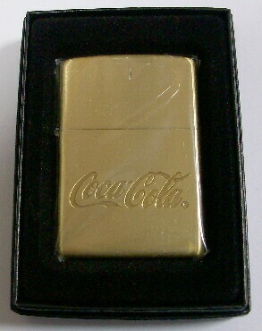 画像1: コカ・コーラ！Coca-Cola ２００８年 ロゴ ゴールドサテン  ZIPPO！新品