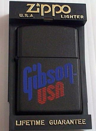 画像: ☆Gibson USA！世界のギブソン １９９６年 Black ZIPPO！新品