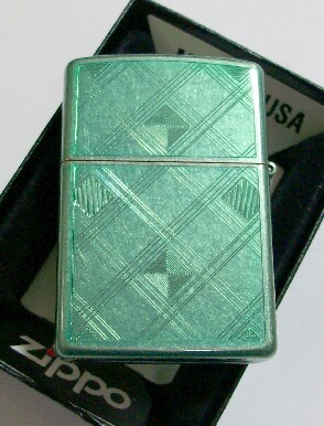 画像: ☆清涼感あふれる・・ミントグリーン！繊細な両面デザイン ２００９年 Mint Green Zippo！新品