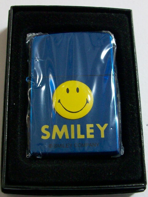 画像: ☆いつも・・ニコニコ！スマイリー ＳＭＩＬＥＹ ブルーチタン ２００２年 ZIPPO！新品