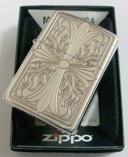 画像: ☆豪華！クロス　両面 十字架デザイン！銀いぶし　ZIPPO！新品