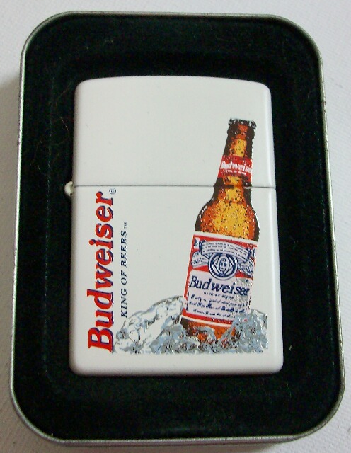 画像: ☆バドワイザー！Budweiser Beer ボトルデザイン ２０００年 ホワイト ZIPPO！新品