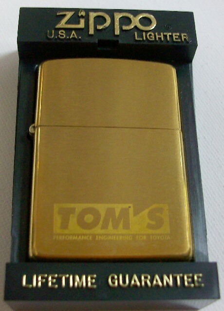 ☆ＴＯＭ’Ｓ！トムス （トヨタ系） オリジナル １９９７年 Ｓｏｌｉｄ　Ｂｒａｓｓ　Ｚｉｐｐｏ！新品