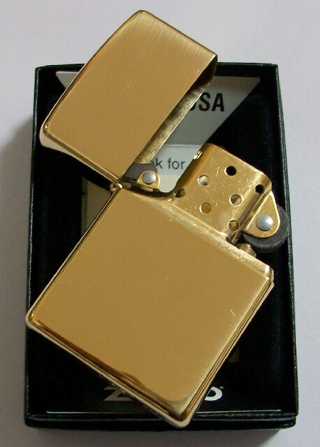 画像: ☆真鍮無垢ケース！＃２５４B High Polish Solid Brass 鏡面 Zippo！新品