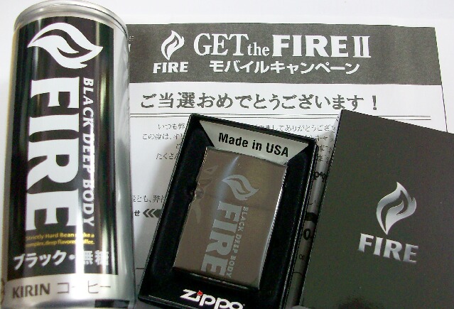 画像: ★黒の・・FIRE！キリン ファィア ブラック GET the FIRE II  ZIPPO！新品