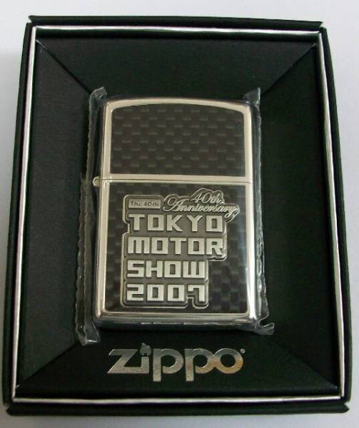 画像1: ☆東京モーターショー！４０周年記念 ★両面 ブラックカーボン ２００７年 限定 ZIPPO！新品