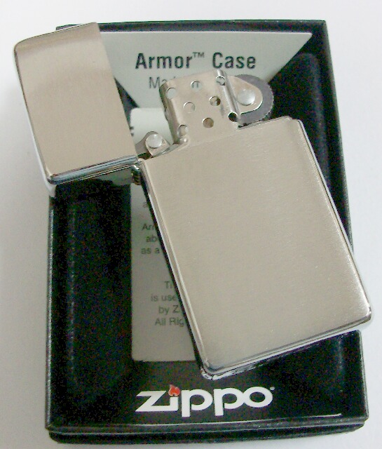 画像: ★生産終了 スリムアーマー！ フラットトップ Slim Armor Brushed Chrome 発売初期 2010H Zippo！新品