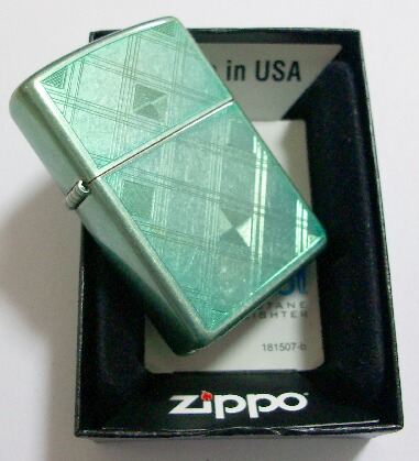 画像: ☆清涼感あふれる・・ミントグリーン！繊細な両面デザイン ２００９年 Mint Green Zippo！新品