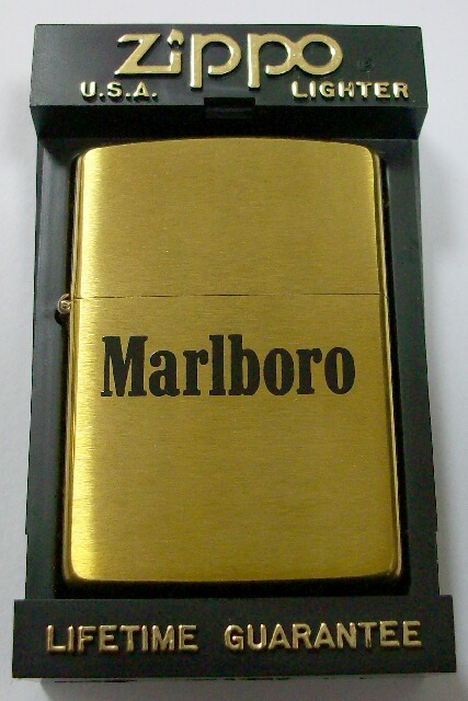 マールボロ！Marlboro １９９２年 黒ロゴ 真鍮 Solid Brass Ｚｉｐｐｏ 
