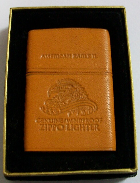 画像1: ★全六面 総革巻き！１９９７年 キャメルブラウン AMERICAN EAGLE ZIPPO！未使用品