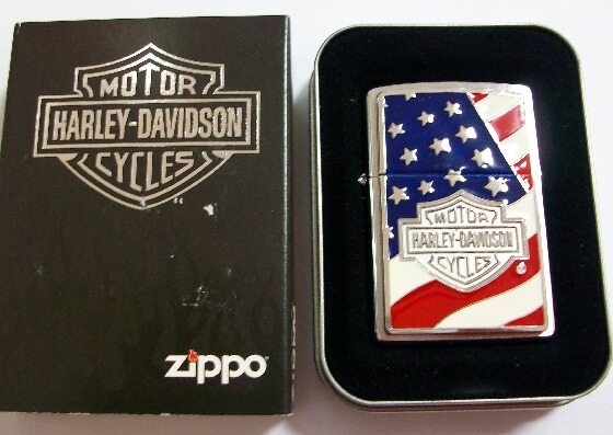 画像: ★HARLEY-DAVIDSON！本場 USA 星条旗 EMBLEM ２００６年１月 ZIPPO！新品