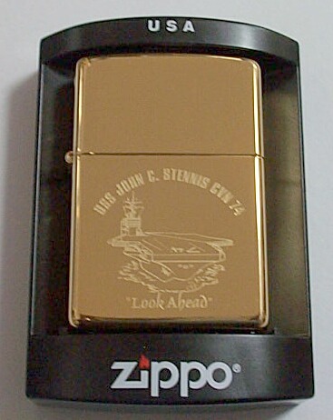 画像1: ★米海軍！JOHN C. STENNIS CVN-74 真鍮 Solid Brass ２００８年 ZIPPO！新品