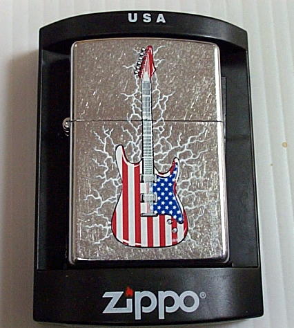 画像1: ☆ＲＯＣＫな方へ・・星条旗 エレキギター！２００５年 USA ZIPPO！新品