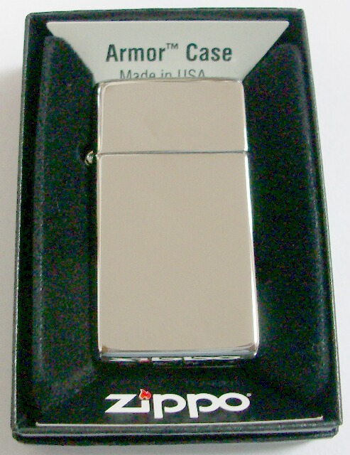 画像1: ★生産終了 スリムアーマー！フラットトップ Slim Armor High Polish Chrome 鏡面 発売最初期 2010A Zippo 新品