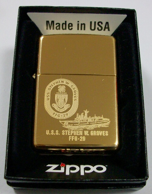 画像1: ★米海軍！USS STEPHEN W.GROVES FFG-29 ２００９年 真鍮ケース SB ZIPPO！新品