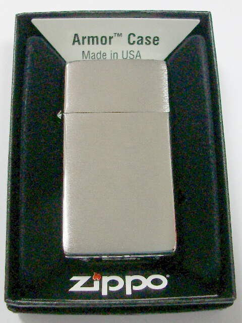 画像: ★生産終了 スリムアーマー！ フラットトップ Slim Armor Brushed Chrome 発売初期 2010H Zippo！新品