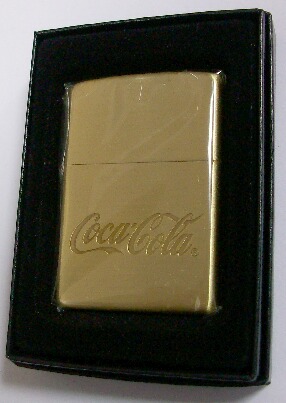 画像: コカ・コーラ！Coca-Cola ２００８年 ロゴ ゴールドサテン  ZIPPO！新品